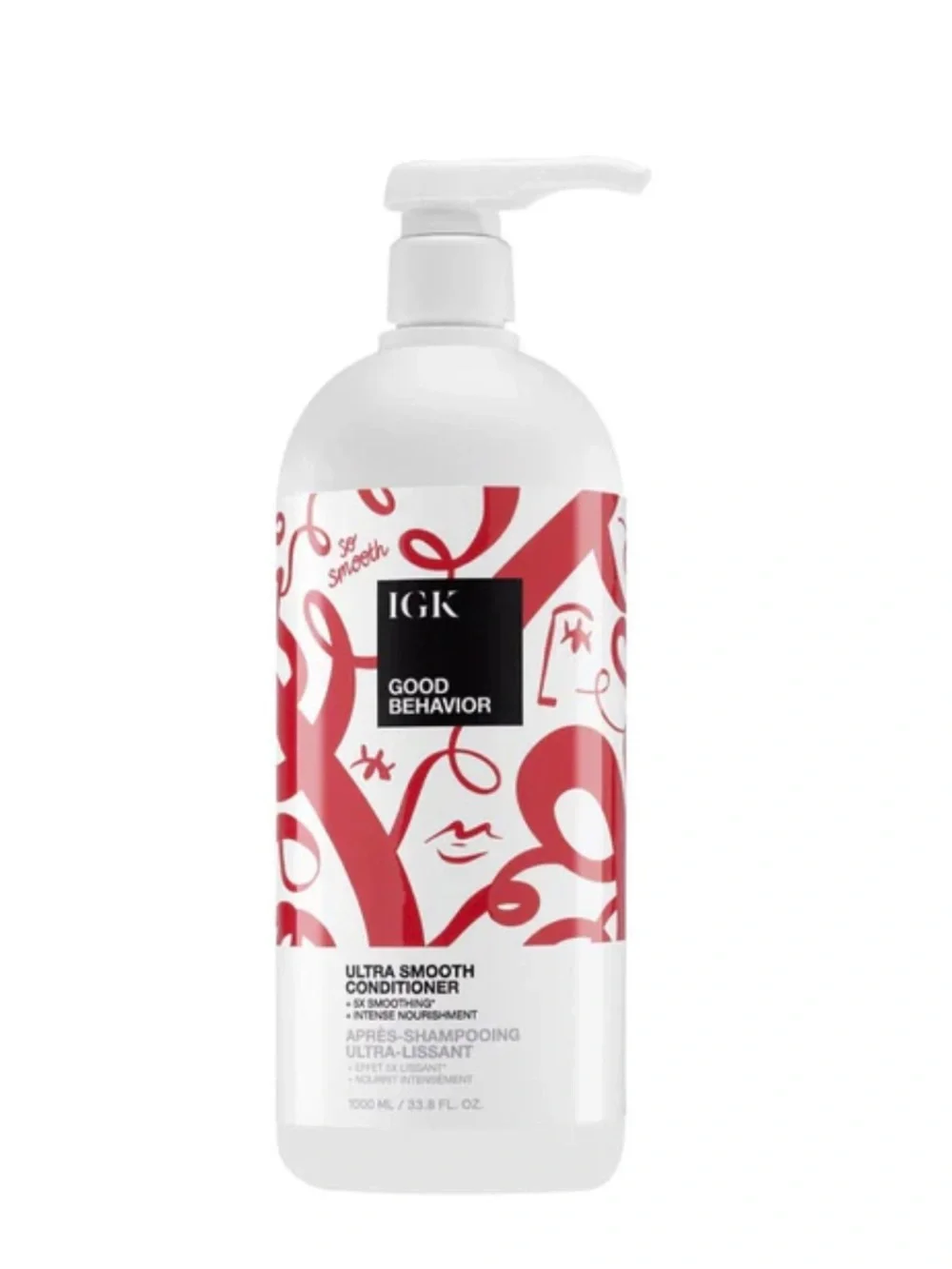 IGK GOOD BEHAVIOR ULTRA SMOOTH SHAMPOO & CONDITIONER LITERS WITH PUMPS!